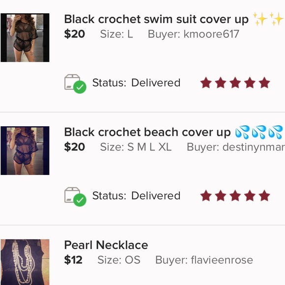LAST ONE‼️ Black crochet swim suit cover up - Picture 4 of 5